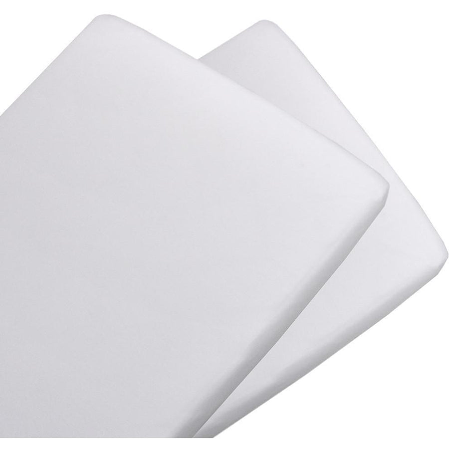 Living Textiles 2-Pack Jersey Fitted Sheets White - Molly's Baby Room